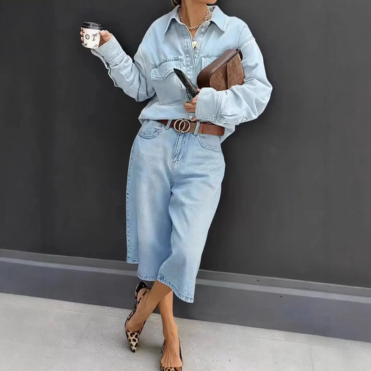 Bermuda femme denim taille mi haute tenue élégante SecretBombe