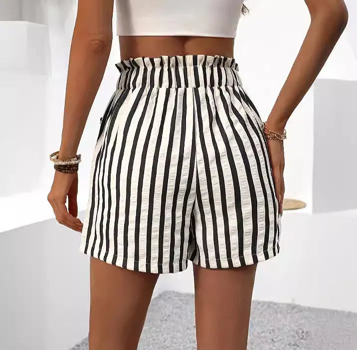 Short Blanc Rayé Femme Style Confortable Été 2025