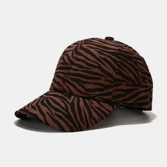 Casquette femme zébré marron clair style chic SecretBombe
