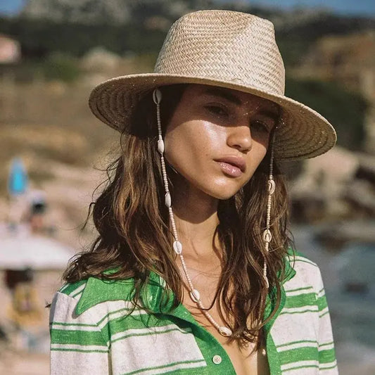 Chapeau plage femme coquillage protection soleil SecretBombe