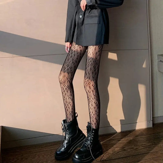 Collant résille motif léopard SecretBombe accessoire mode femme élégant pour tenue moderne et stylée