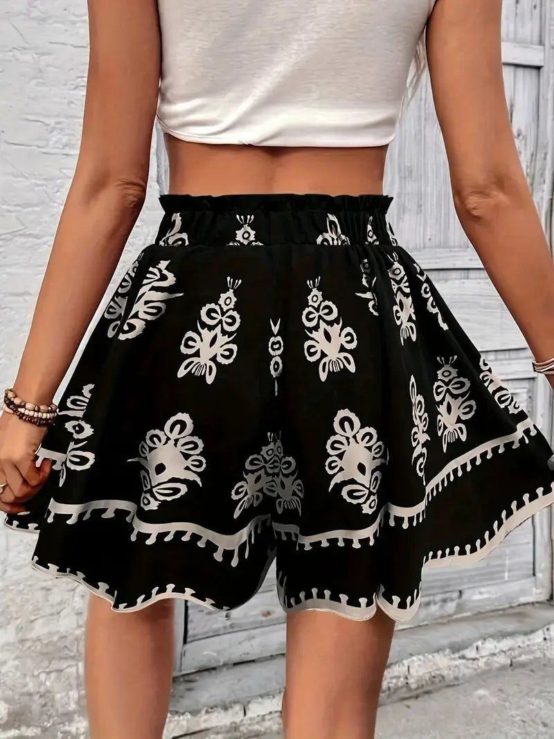 Jupe-Short Femme Style Estival Imprimé Fashion