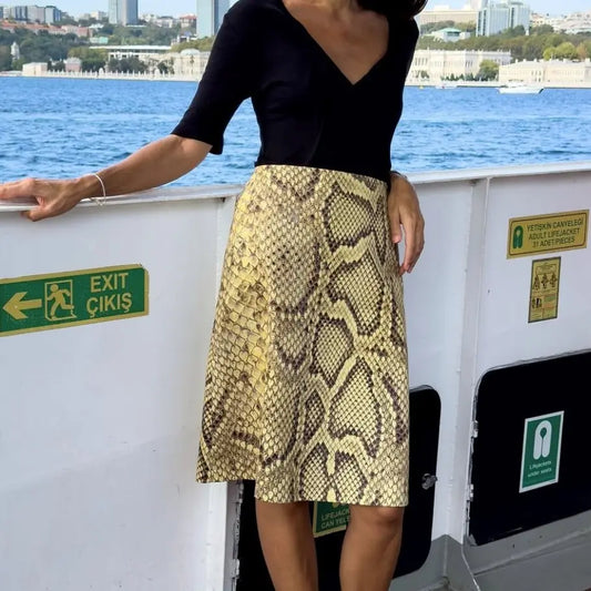 jupe-polyester-imprimé-serpent