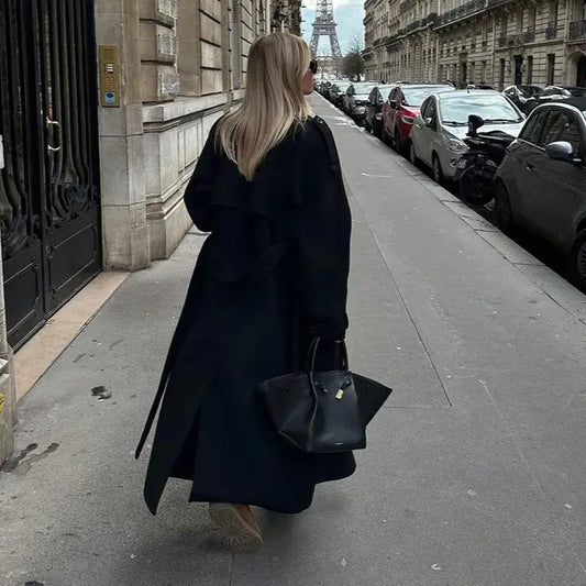 Manteau long oversize pour femme élégant et moderne