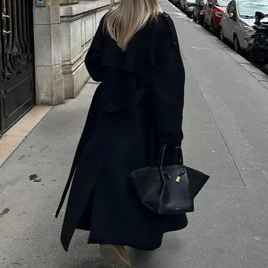 Manteau long oversize pour femme élégant et moderne