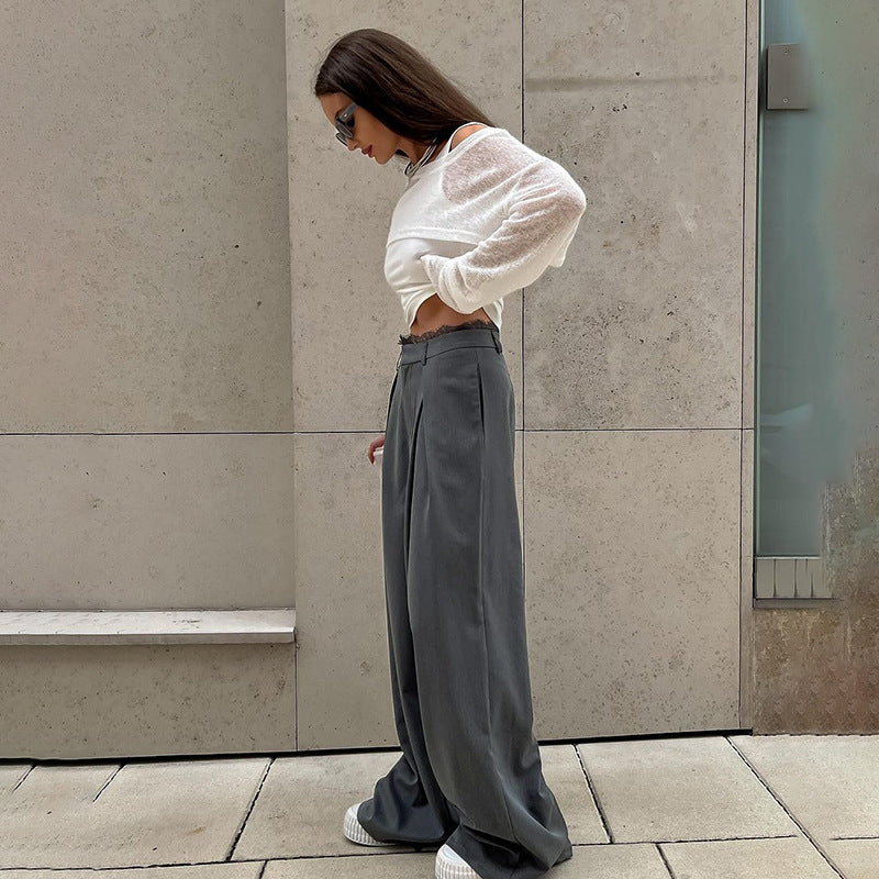 Pantalon ampleà pinces look urbain