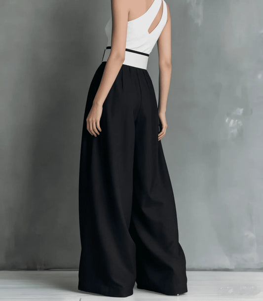 Pantalon femme noir à jambes larges SecretBombe