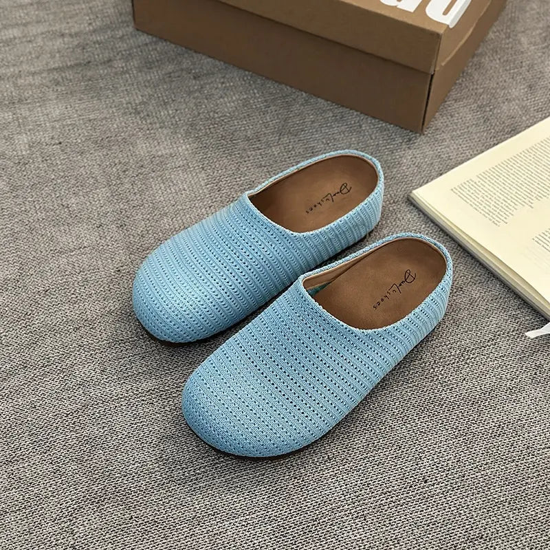 Sabots femme légers couleur bleu avec semelle antidérapante