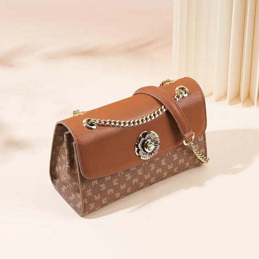 Sac bandoulière femme marron style européen rétro élégant SecretBombe