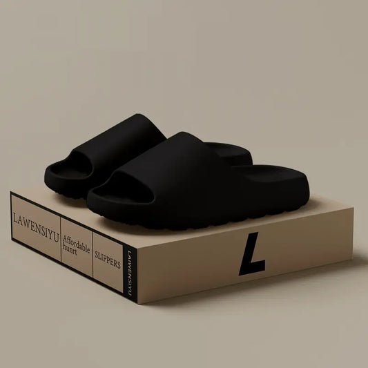 Sandales confort noir légères femme pour maison et plage