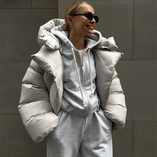 Doudoune oversize femme chaude et confortable pour l’hiver – SecretBombe