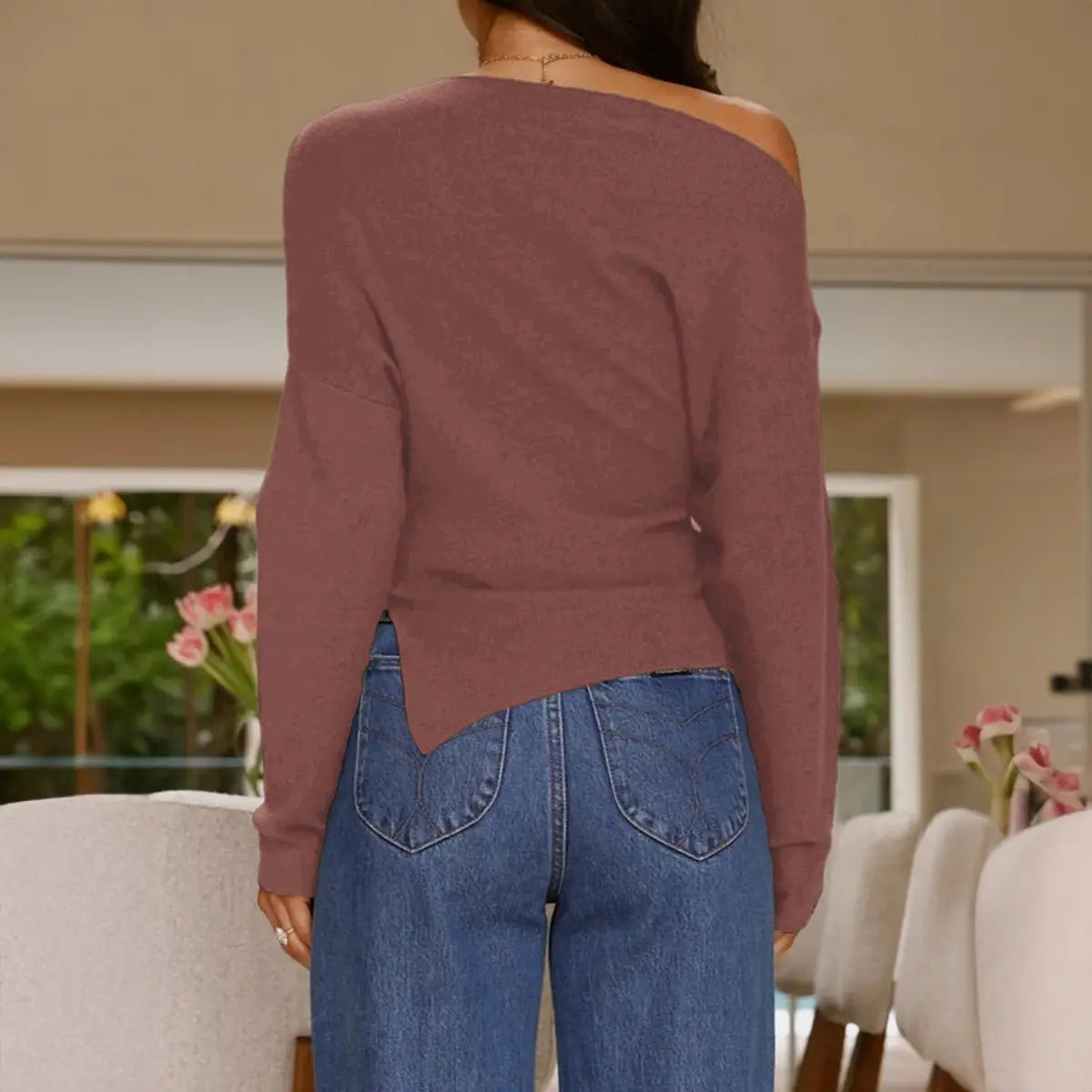 Haut asymétrique femme look moderne et sophistiqué SecretBombe