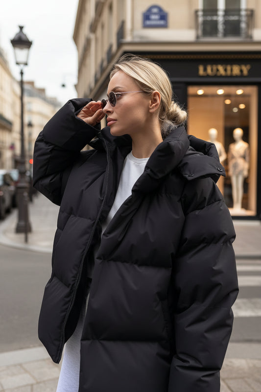 Look streetwear femme avec doudoune oversize tendance – SecretBombe