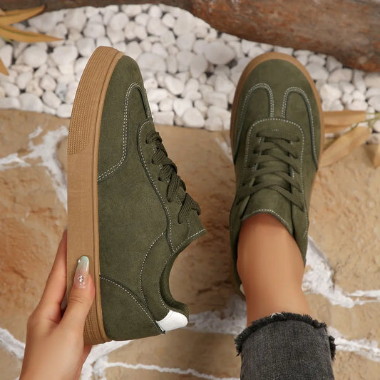 baskets femme casual vert marron style urbain confortable SecretBombe