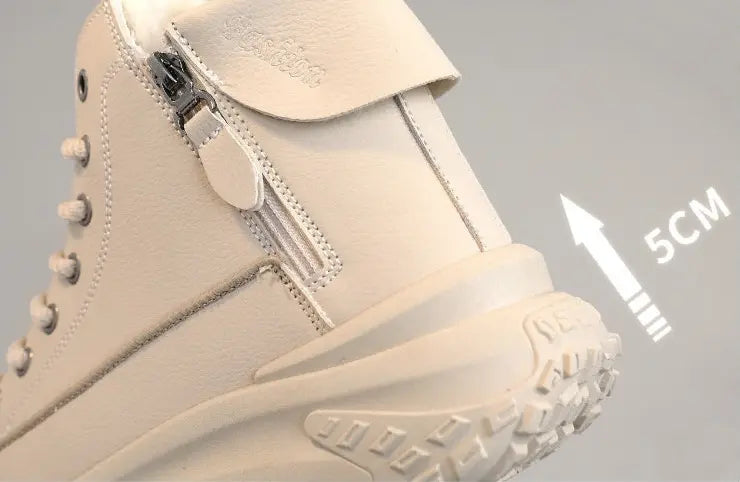 Sneakers montantes femme taupe, parfaites pour l’automne et l’hiver