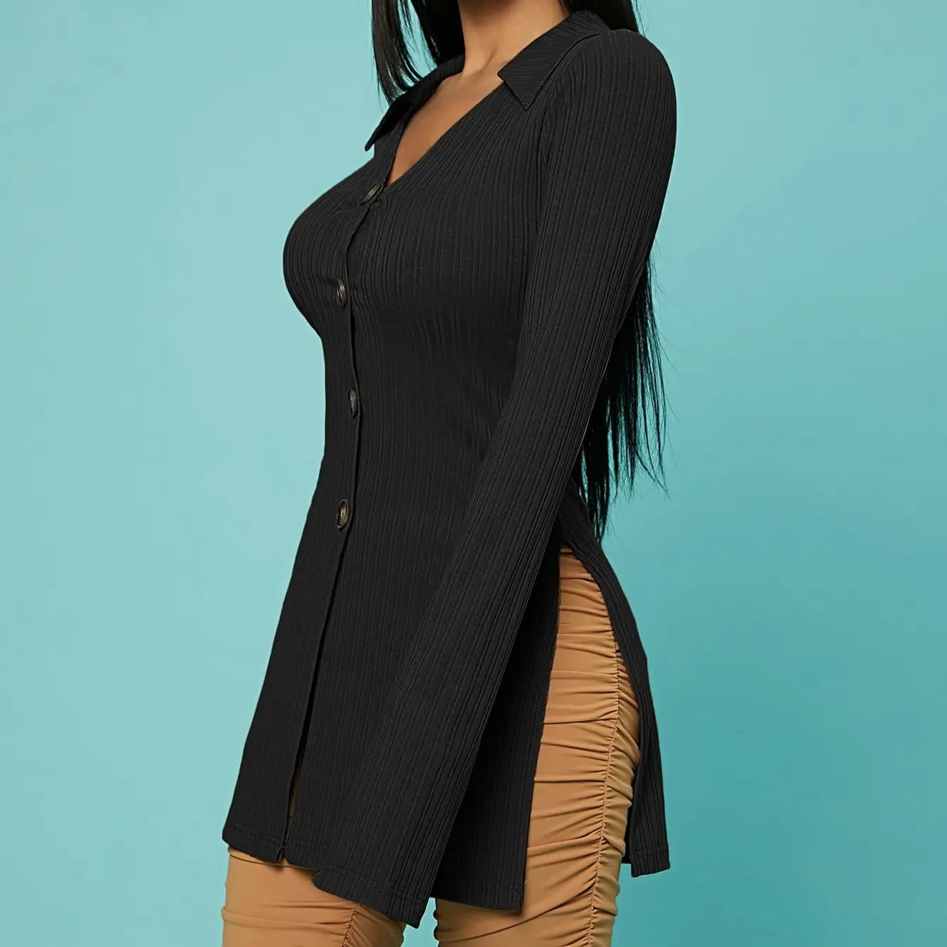 Top femme léger et confortable, style décontracté, parfait pour l’automne et l’hiver