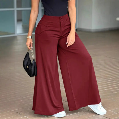 Pantalon chic femme jambes droites coupe fluide et élégante