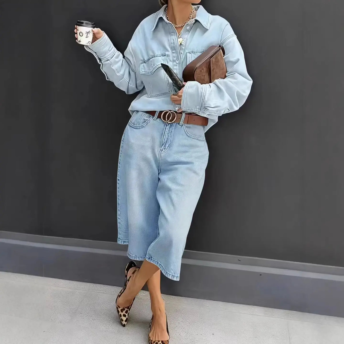 Bermuda femme denim taille mi haute tenue élégante SecretBombe