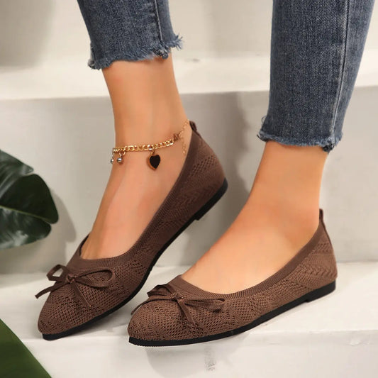 Ballerines Femme Chic Embout Rond Semelle Antidérapante