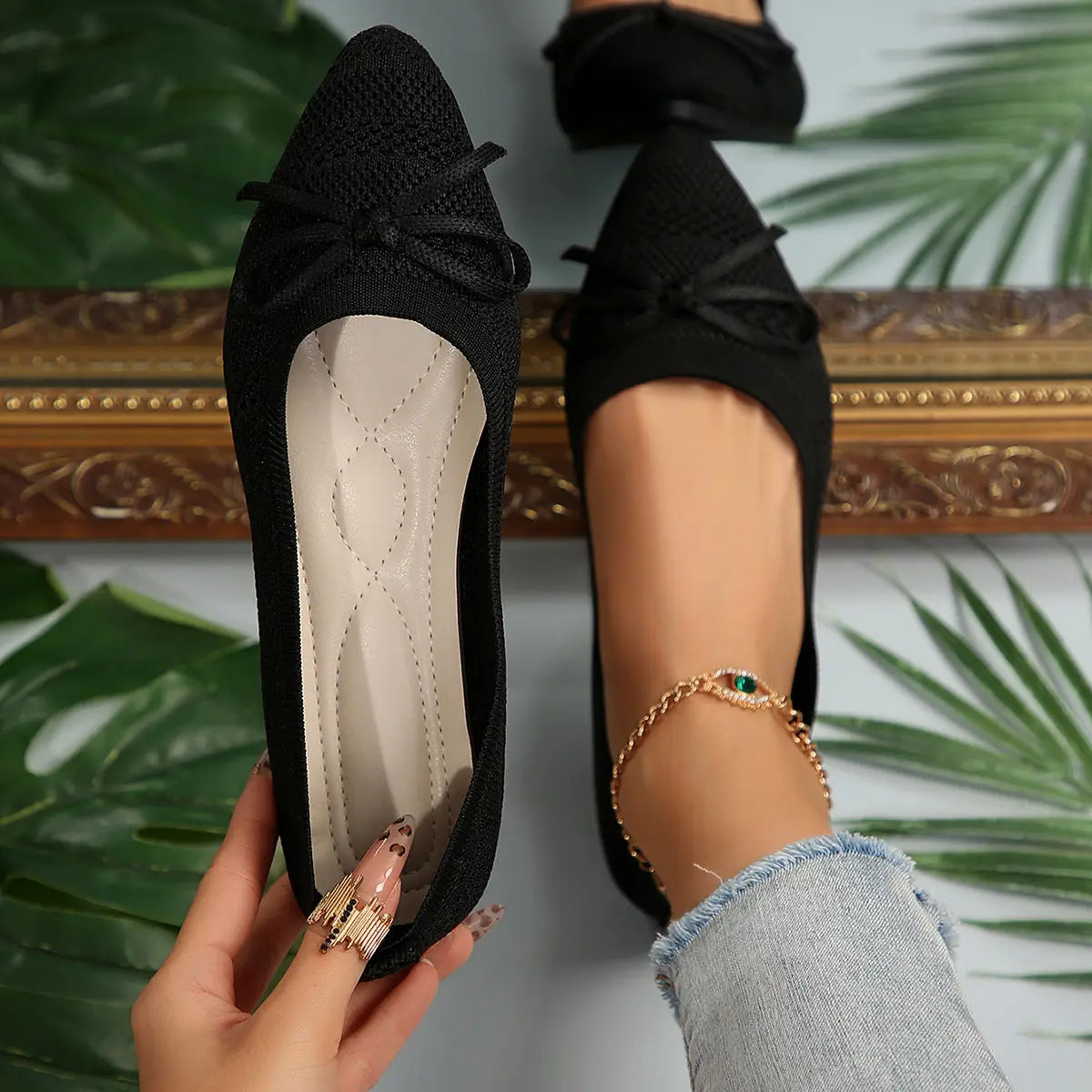 Chaussures Femme Été Confort Talon Plat Polyester Lisse