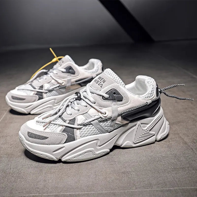 Sneakers urbaines look moderne gris noir blanc – SecretBombe