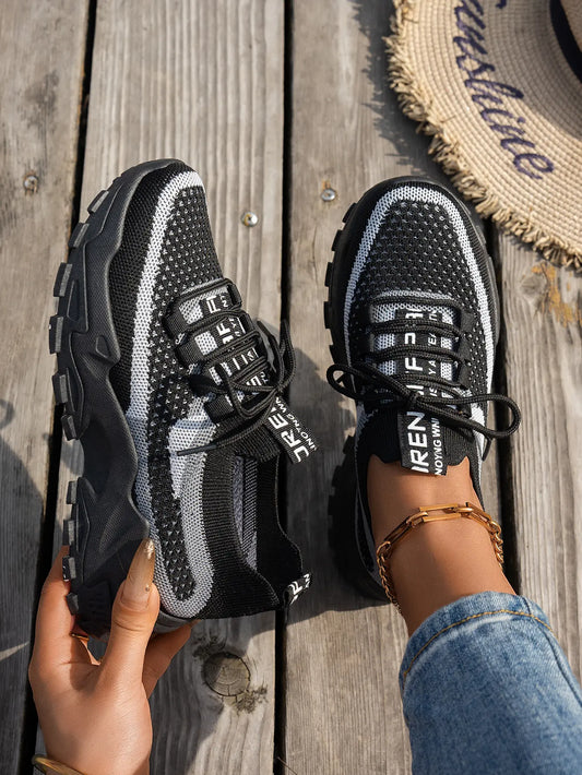 Baskets femme en maille Flyknit vue de face