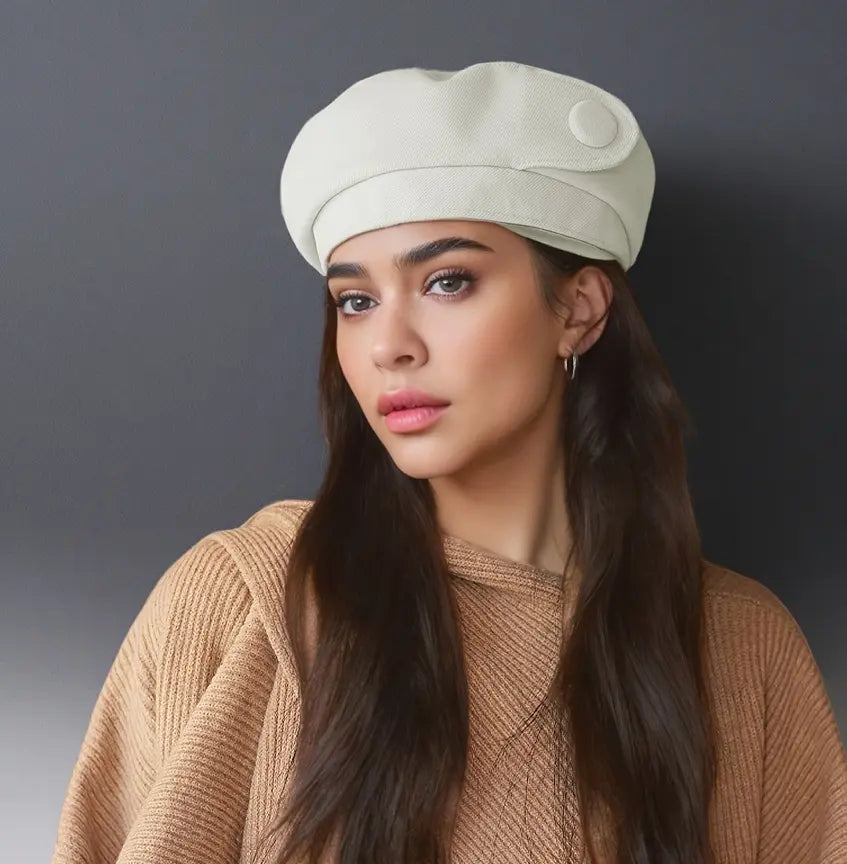 Béret femme blanc crème tendance – SecretBombe
