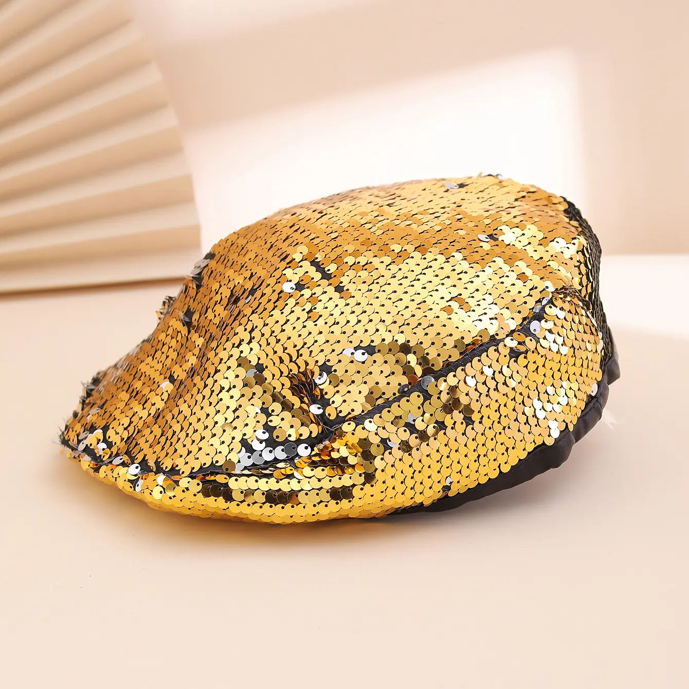 Béret à sequins noir femme SecretBombe style chic tendance