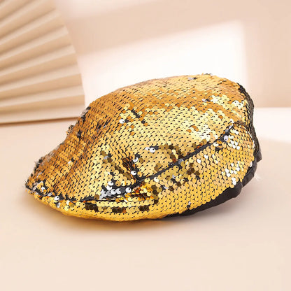 Béret à sequins noir femme SecretBombe style chic tendance