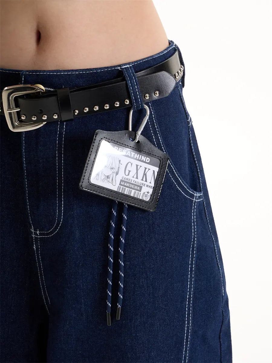 Bermuda femme en denim oversize, style urbain et moderne