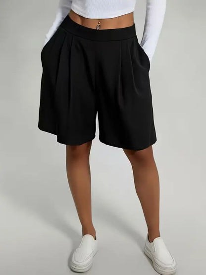Bermuda noir femme à taille haute SecretBombe