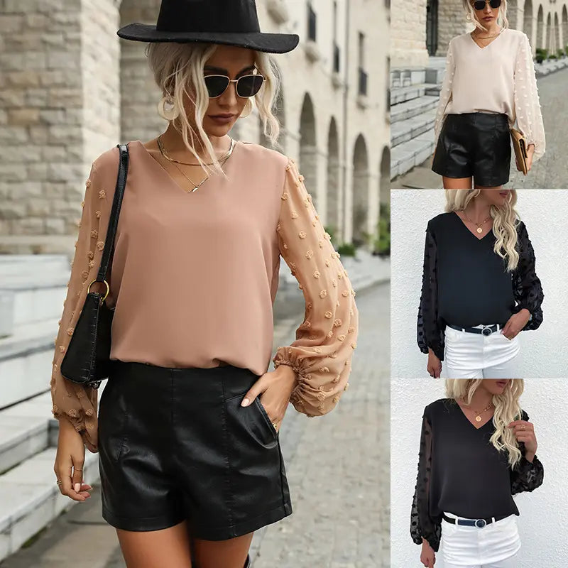 Blouse femme en chiffon chic idéale pour le travail – SecretBombe