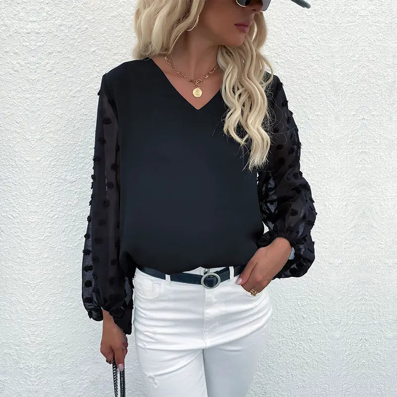 Haut femme en chiffon fluide style élégant – SecretBombe