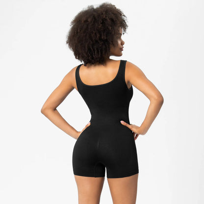 Combishort gainant femme avec maintien poitrine sans armatures