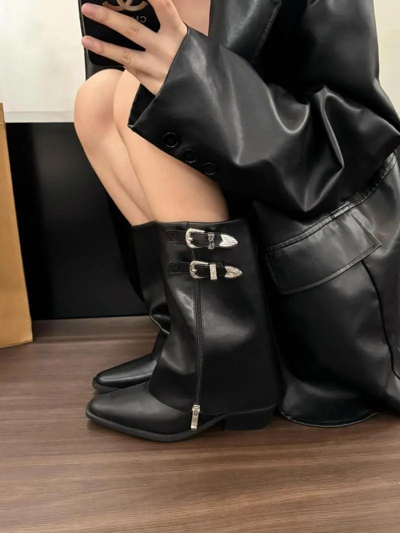 Chaussures Femme Élégante cuir végan Vue Latérale