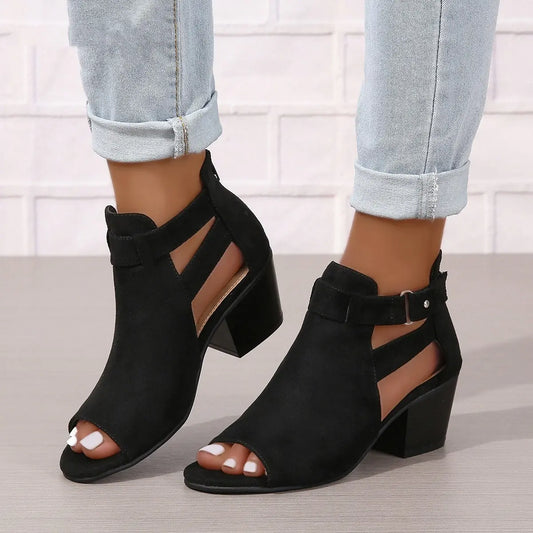 Bottines femme noires chic et confortables semelle antidérapante