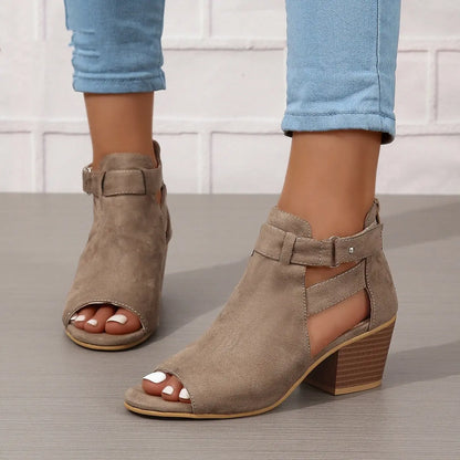 Bottines femme nude chic et confortables semelle antidérapante