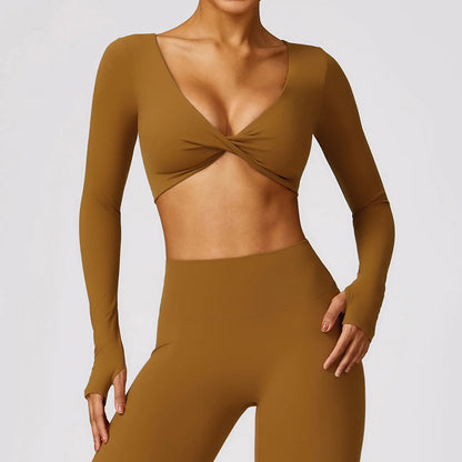 Détail du tissu 100% nylon extensible et respirant du top de sport