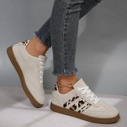 chaussures femme beige lin leopard style urbain tendance SecretBombe