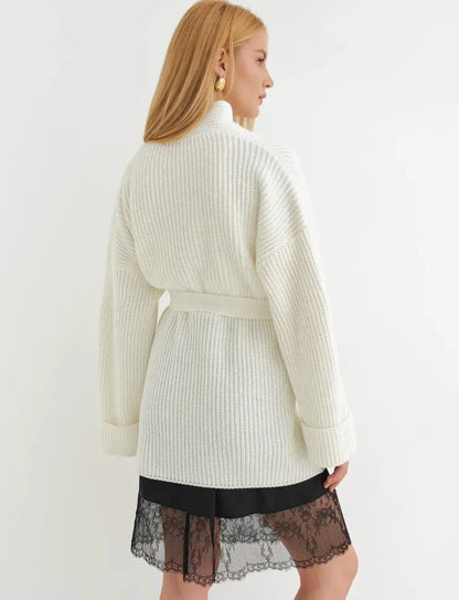 Look complet cardigan femme ceinturé élégant – SecretBombe