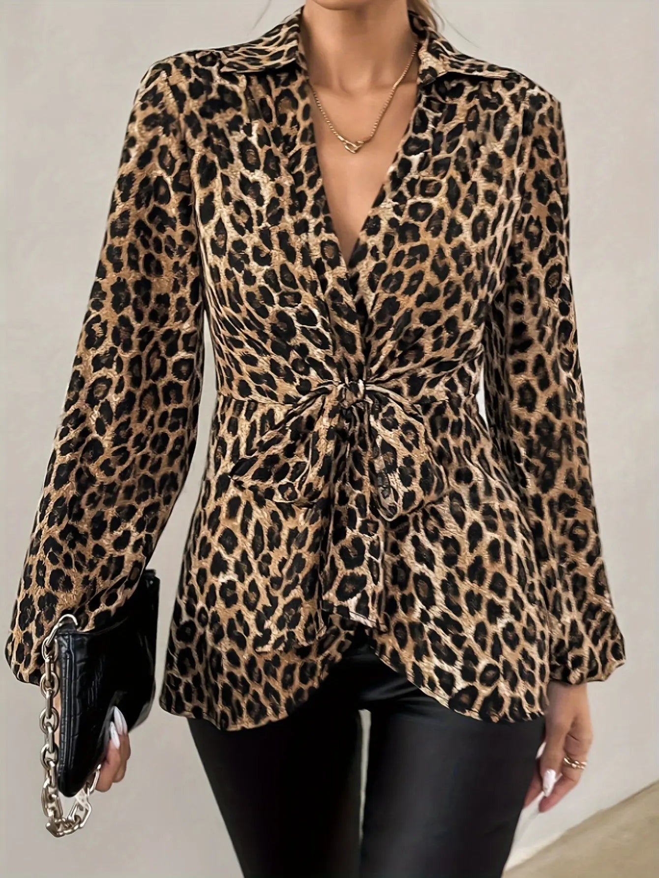 Cardigan femme noue taille leopard SecretBombe