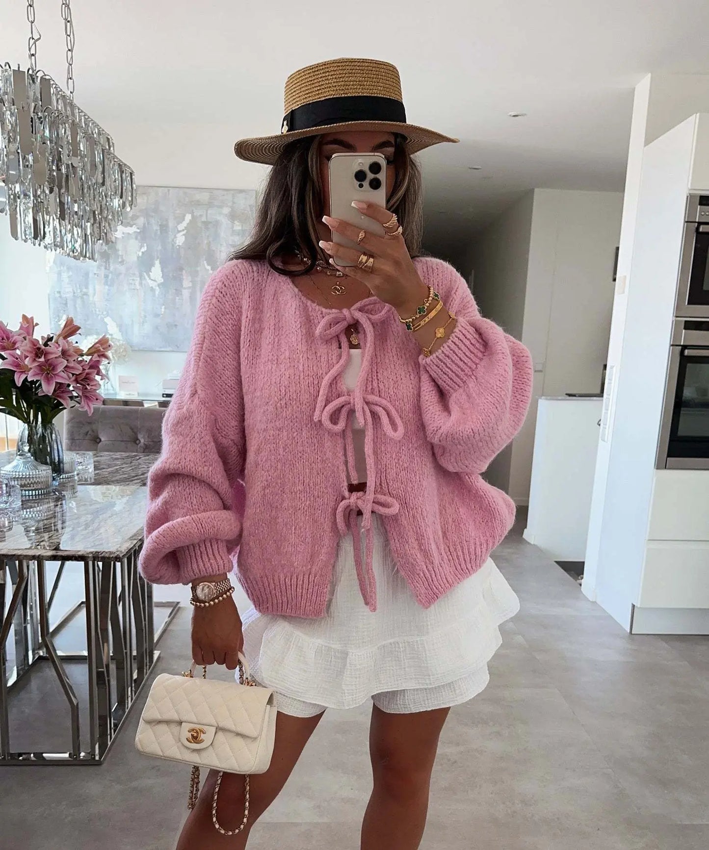 Cardigan femme à nouer style commuting élégant – secretbombe