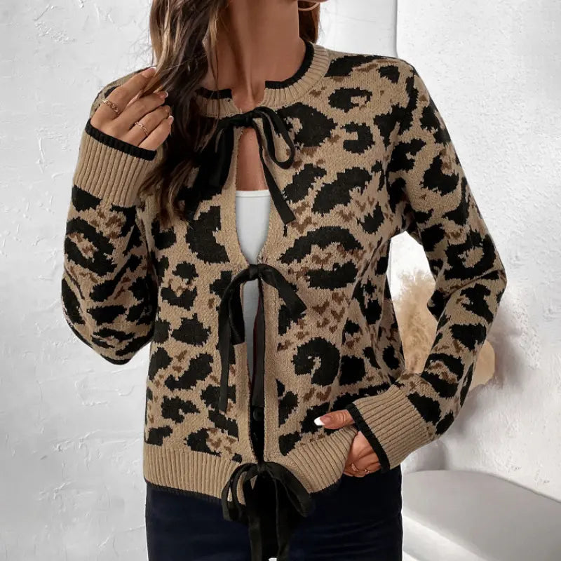 : Cardigan léopard femme style casual chic coupe ample – secretbombe