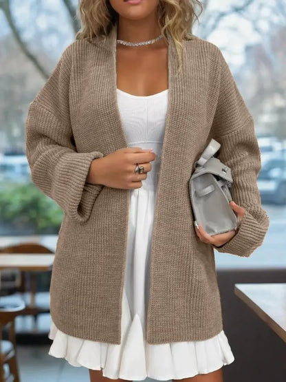 Cardigan long femme ceinturé confortable et élégant – SecretBombe