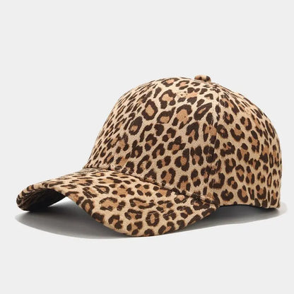 Casquette léopard kaki femme – visière incurvée et taille ajustable