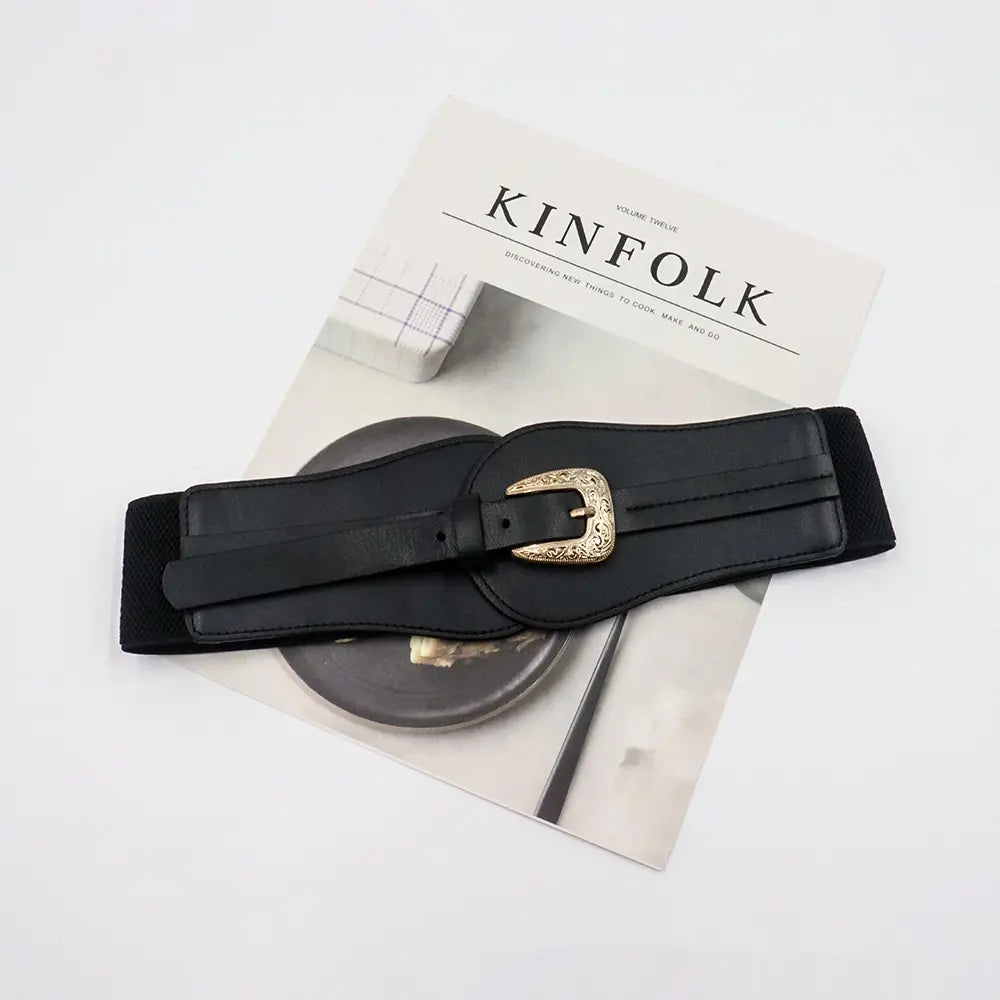 Ceinture large femme sur manteau style chic SecretBombe