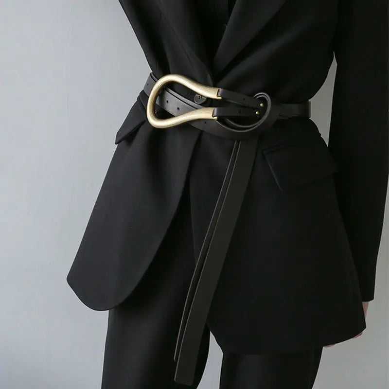 Ceinture femme chic boucle dorée élégante – secretbombe