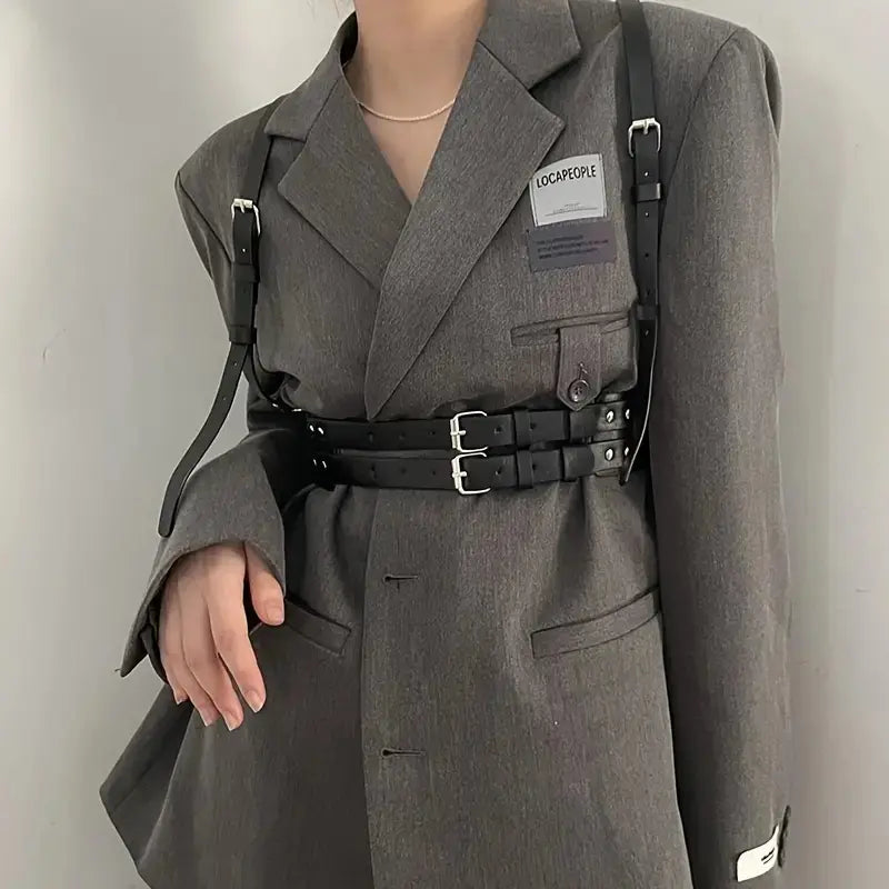 Ceinture fine noire classique 105 cm en cuir végan