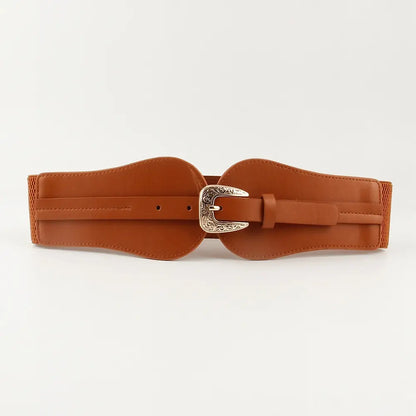Ceinture large camel femme effet cuir chic SecretBombe