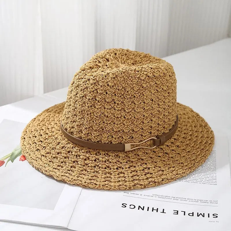 Chapeau femme paille marron élégant été SecretBombe